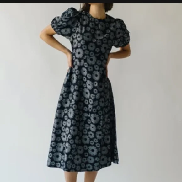 Piper and Scoot The Cressida Sunflower Woven Midi Dress - Picture 1 of 10